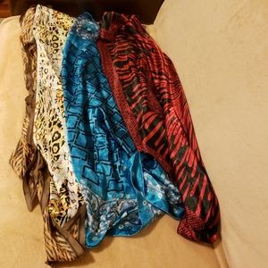 EUC polyester/silk scarf bundle